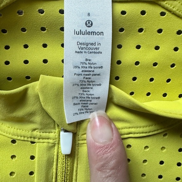 Lululemon Unleash Strength Bra in Yellow/Green Size 8 - Picture 8 of 9